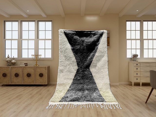 Hand Woven Moroccan Sandwatch Design Rug
